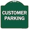 Signmission Designer Series Customer Parking, Green & White Heavy-Gauge Aluminum Sign, 18" x 18", GW-1818-9855 A-DES-GW-1818-9855 - alternate 1